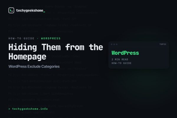 WordPress Exclude Categories: Hiding Them from the Homepage