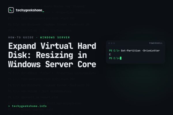 Expand Virtual Hard Disk: Resizing in Windows Server Core