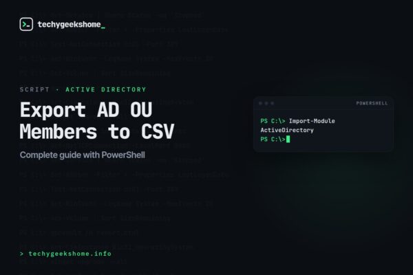 Export Active Directory OU Members to CSV: Complete Guide