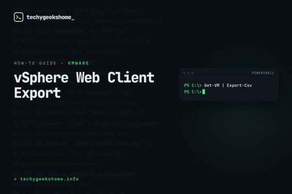 vSphere Web Client Export: Pulling Virtual Machine Information