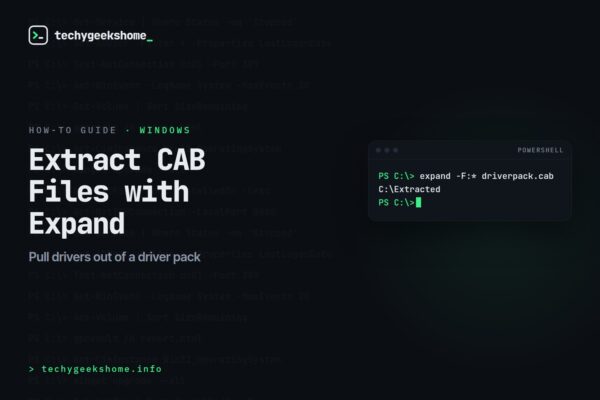 Windows Expand Tool CAB: Extracting Driver Pack Files