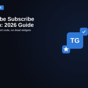 YouTube Subscribe Button: 2026 Guide, working embed code, no dead widgets