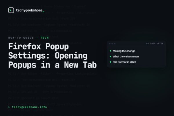 Firefox Popup Settings: Opening Popups in a New Tab
