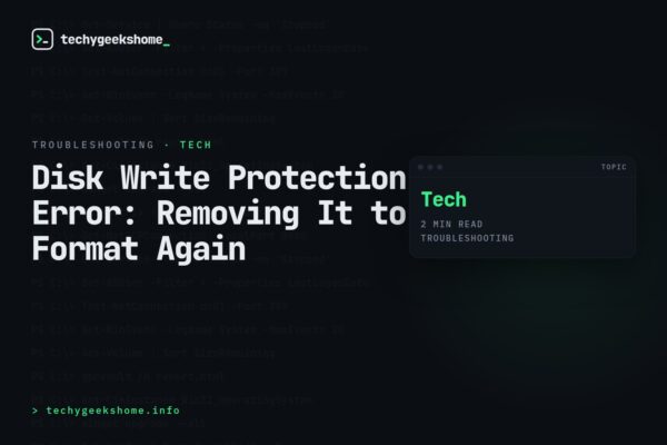 Disk Write Protection Error: Removing It to Format Again