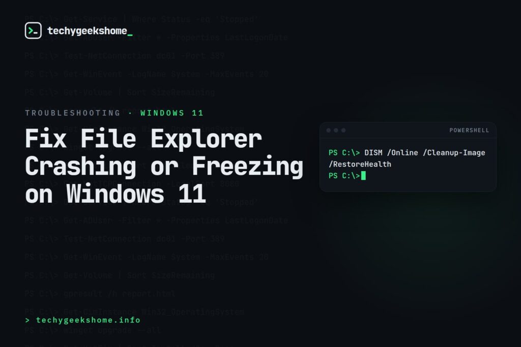 How to Fix File Explorer Crashing or Freezing on Windows 11