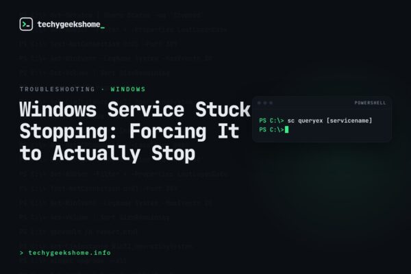 Windows Service Stuck Stopping: Forcing It to Actually Stop