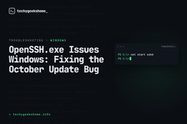OpenSSH.exe Issues Windows: Fixing the October Update Bug