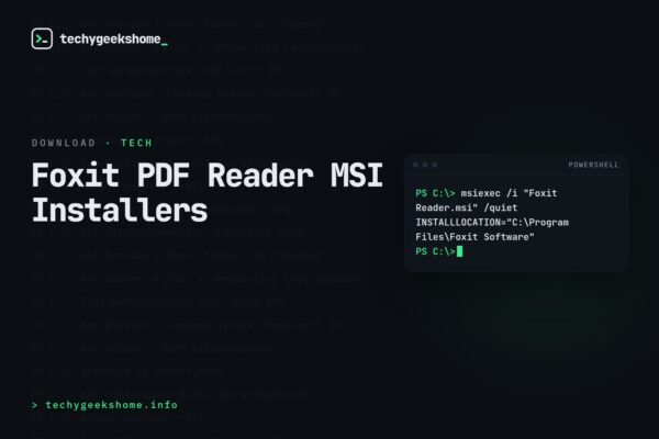 Foxit PDF Reader MSI Installers