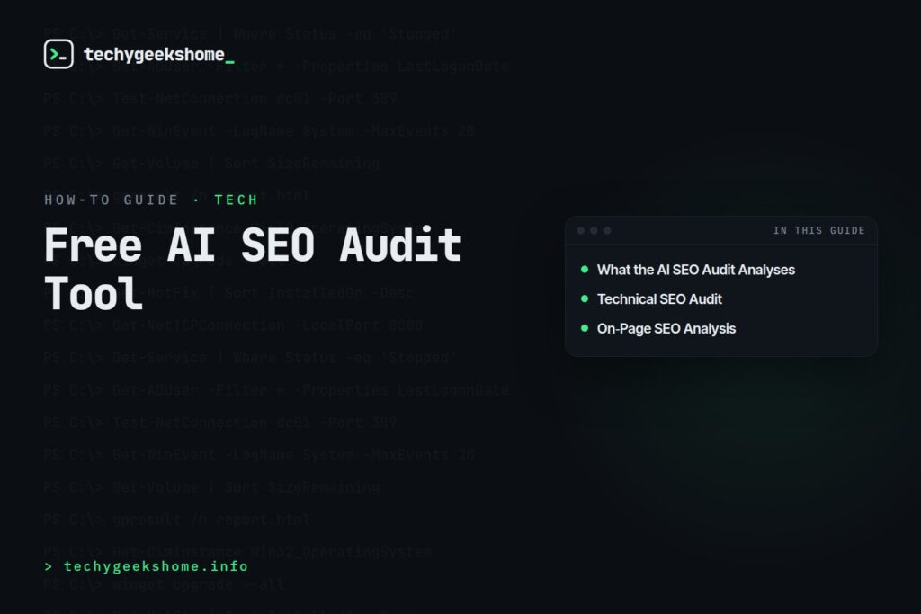 Free AI SEO Audit Tool