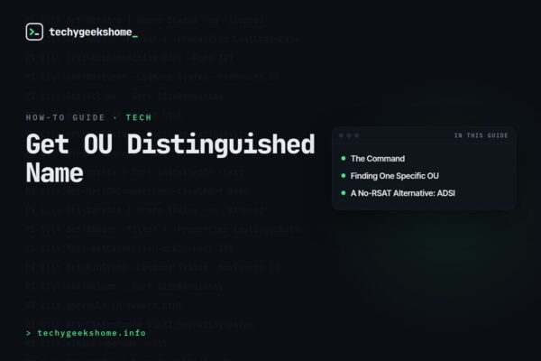 Get OU Distinguished Name