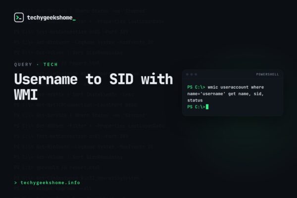 Get SID from Username and Username from SID using WMI Queries