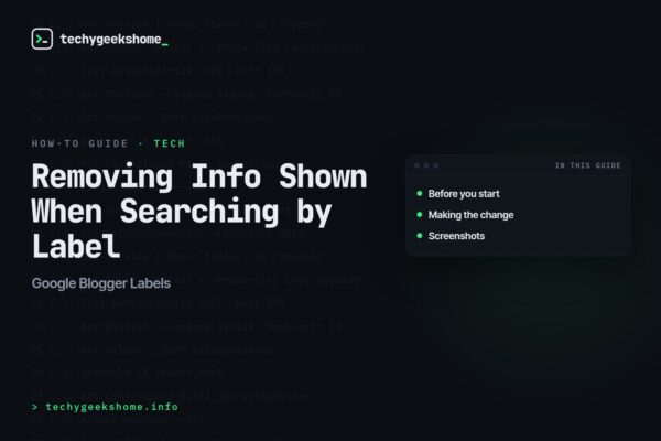 Google Blogger Labels: Removing Info Shown When Searching by Label