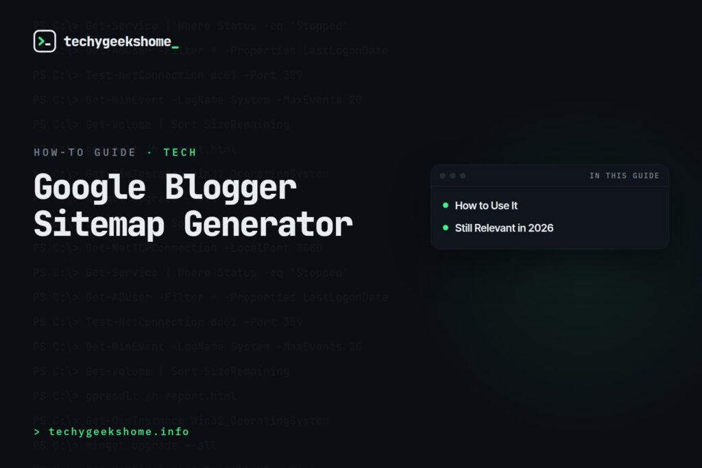 Google Blogger Sitemap Generator