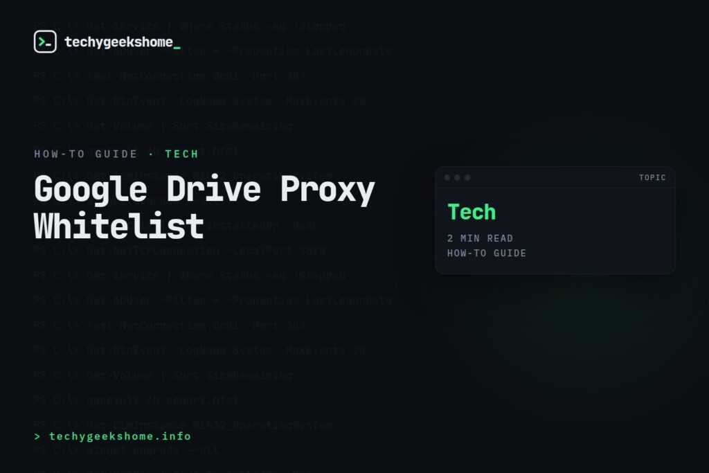 Google Drive Proxy Whitelist