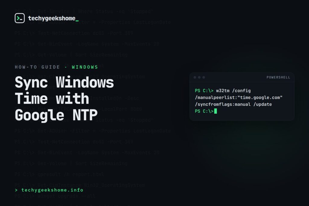 Google NTP Server: Sync Windows Time with Google Public NTP (2026)