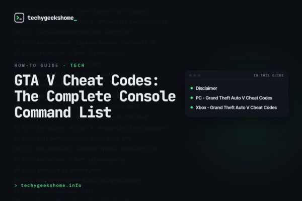 GTA V Cheat Codes: The Complete Console Command List