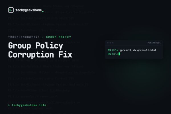 Group Policy Corruption Fix: Resolving a Processing Failed Error