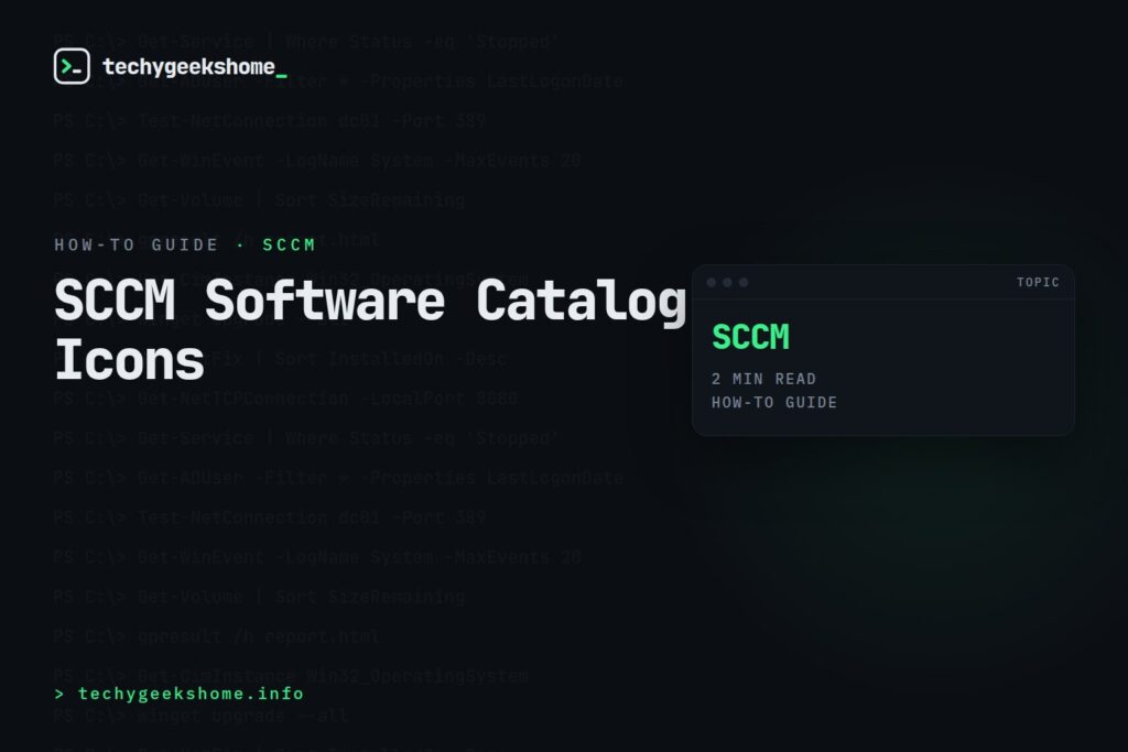 SCCM Software Catalog Icons: How to Add Icons to Your Applications