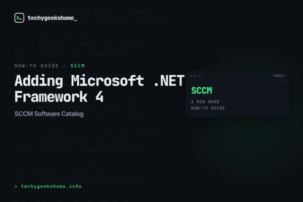SCCM Software Catalog: Adding Microsoft .NET Framework 4