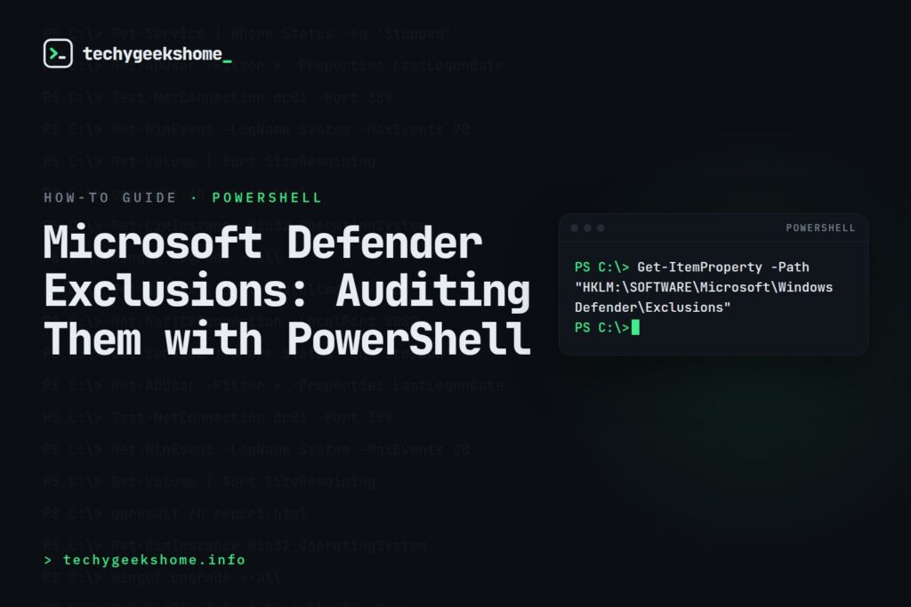Microsoft Defender Exclusions: Auditing Them with PowerShell