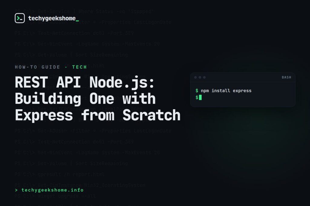 REST API Node.js: Building One with Express from Scratch