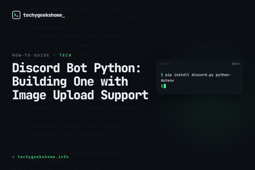 Discord Bot Python: Building One with Image Upload Support
