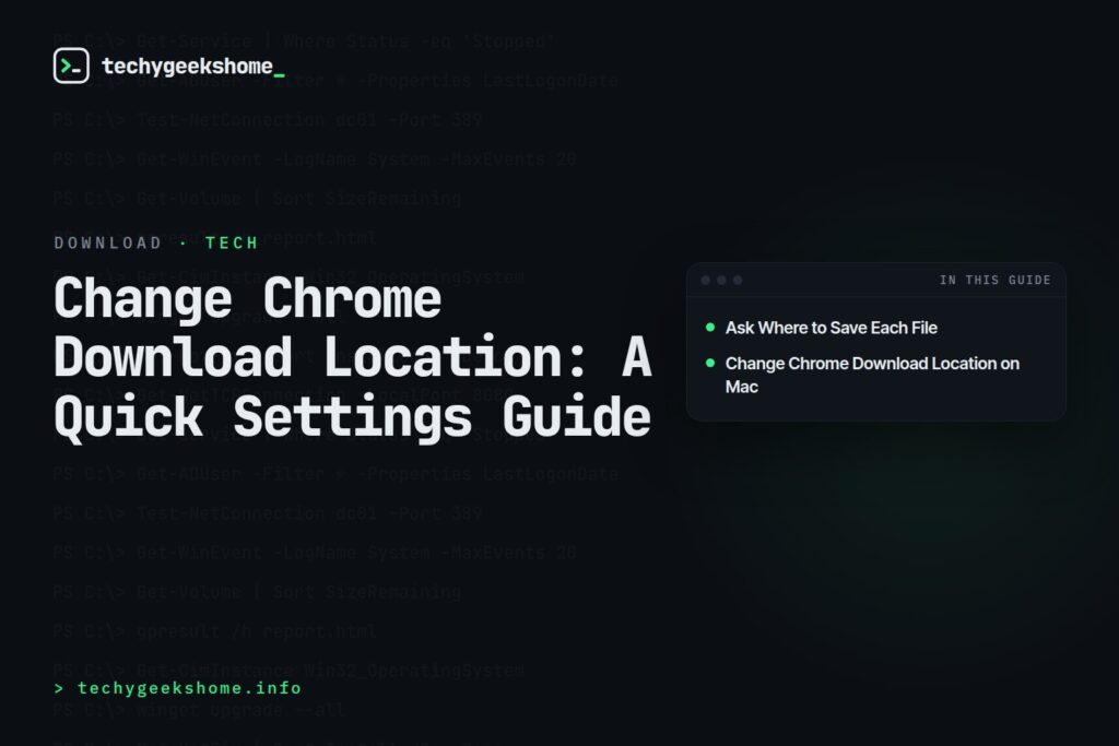 Change Chrome Download Location: A Quick Settings Guide