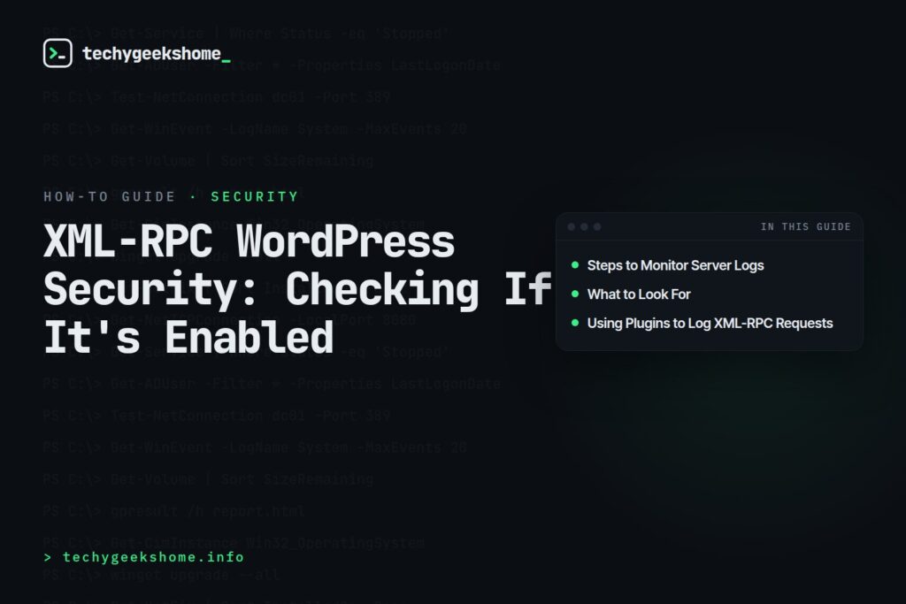XML-RPC WordPress Security: Checking If It's Enabled