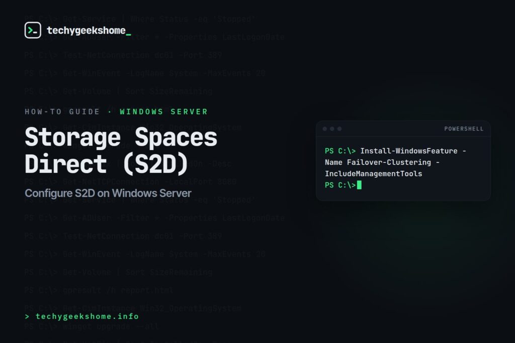 How to Configure Storage Spaces Direct (S2D) on Windows Server