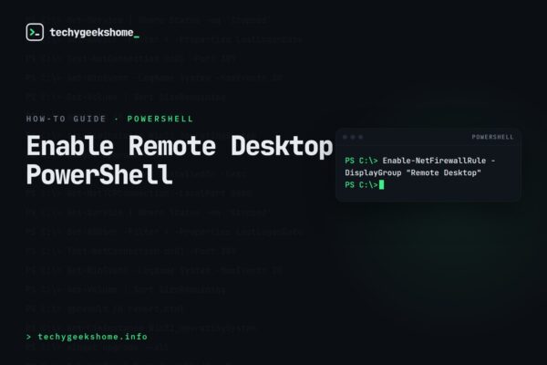 Enable Remote Desktop PowerShell: Turning On RDP Without the GUI