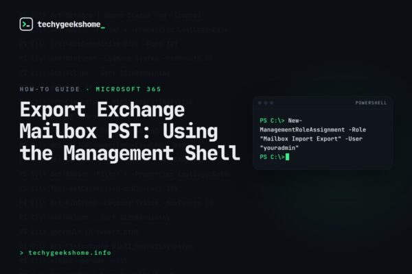 Export Exchange Mailbox PST: Using the Management Shell