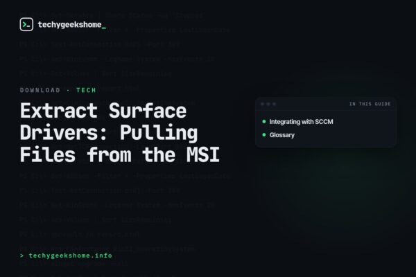 Extract Surface Drivers: Pulling Files from the MSI