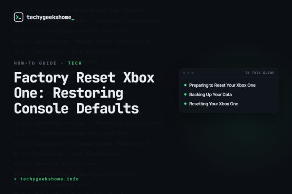Factory Reset Xbox One: Restoring Console Defaults