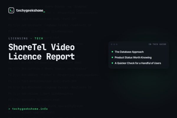 How to find out who has Shoretel Video Calls licences applied to their account