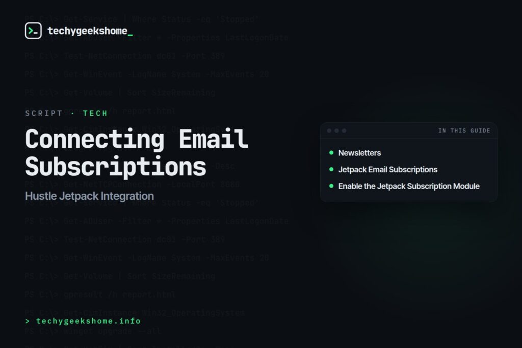 Hustle Jetpack Integration: Connecting Email Subscriptions