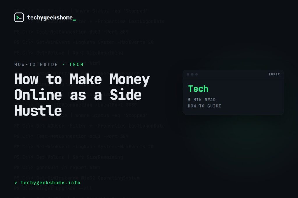 How to Make Money Online as a Side Hustle