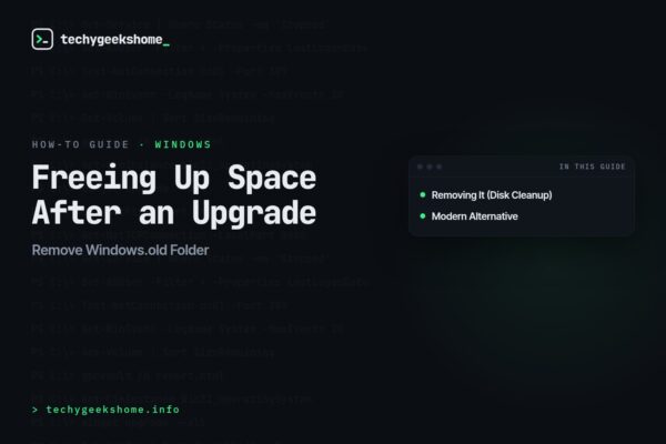 Remove Windows.old Folder: Freeing Up Space After an Upgrade