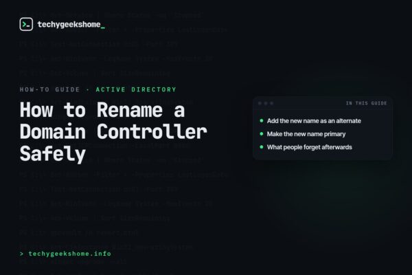 How to Rename a Domain Controller Safely