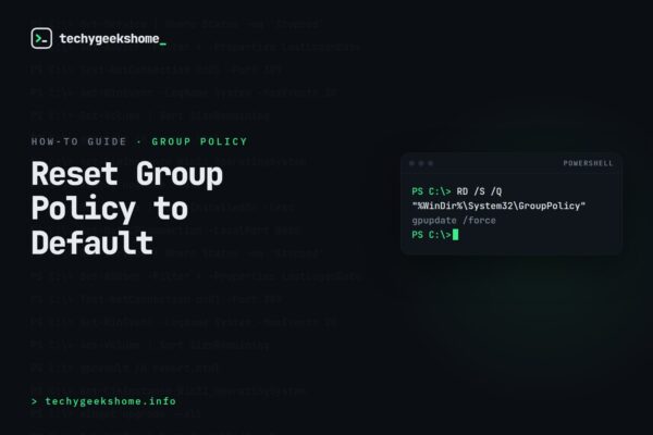 How to Reset Group Policy Settings to Default