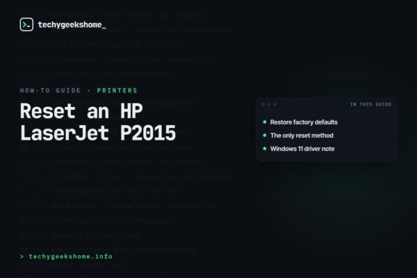 HP LaserJet P2015 Reset: Restoring Factory Default Settings