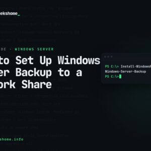 How to Set Up Windows Server Backup to a Network Share