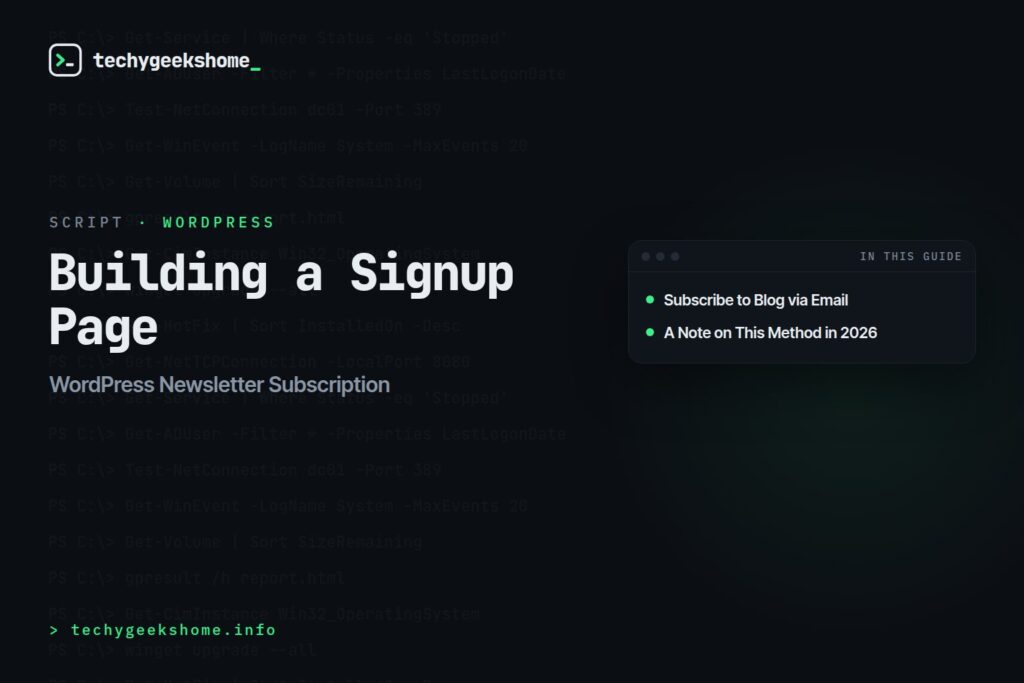 WordPress Newsletter Subscription: Building a Signup Page