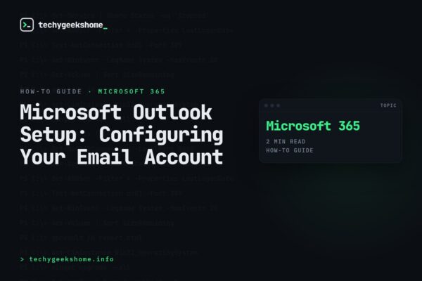 Microsoft Outlook Setup: Configuring Your Email Account