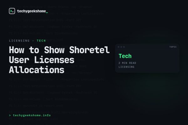 How to Show Shoretel User Licenses Allocations