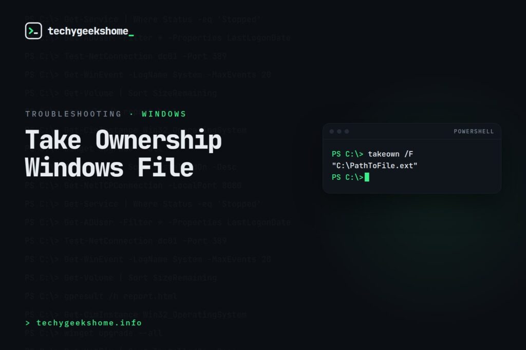 Take Ownership Windows File: Fixing a Stubborn Delete Error
