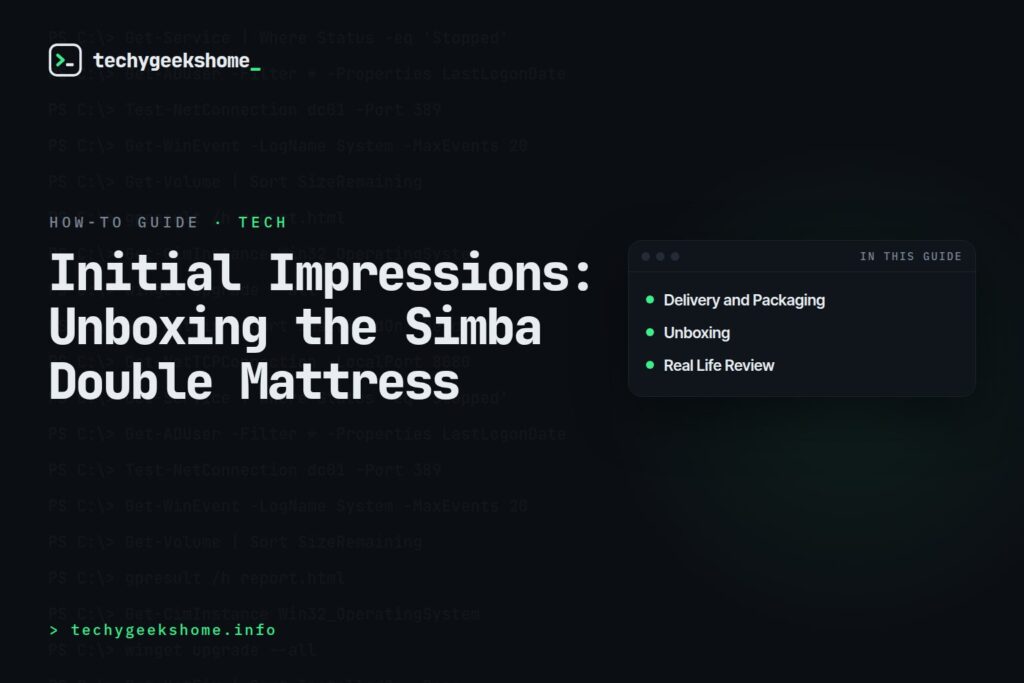 Initial Impressions: Unboxing the Simba Double Mattress