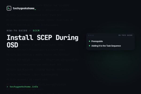 Install System Center Endpoint Protection (SCEP) During SCCM OSD Task Sequence Process