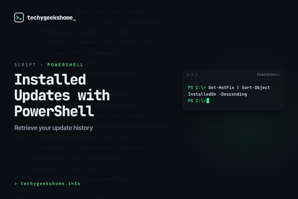 PowerShell Windows Updates: Retrieving Your Update History