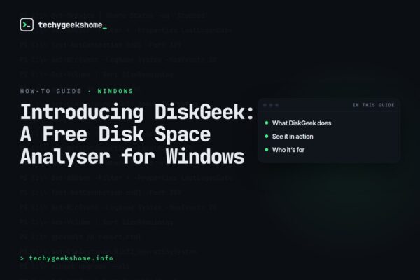 Introducing DiskGeek: A Free Disk Space Analyser for Windows