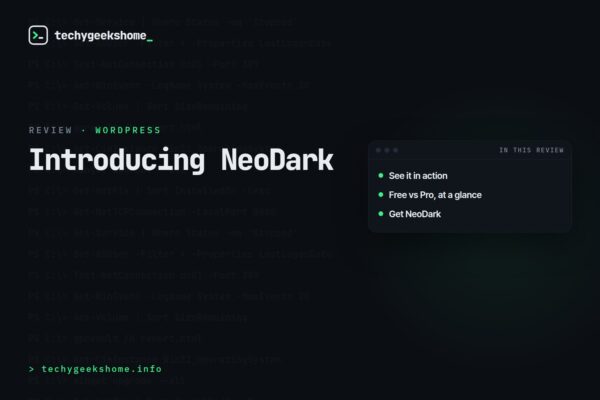 Introducing NeoDark: A Fast, Dark-Mode WordPress Theme for Tech Blogs & Review Sites